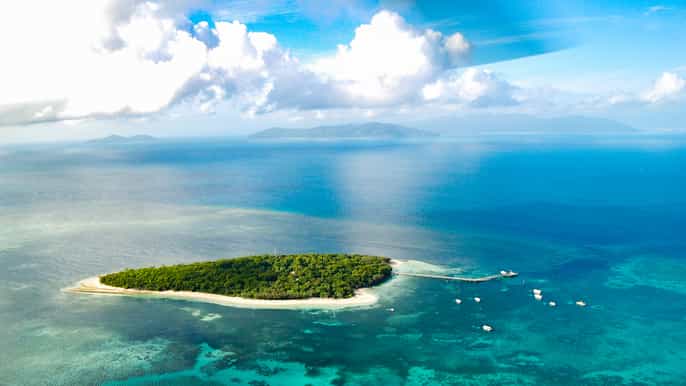 cairns great barrier reef and rainforest helicopter tour