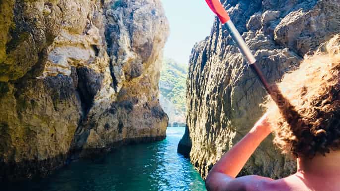 lisbon fullday sesimbra kayak tour with picnic