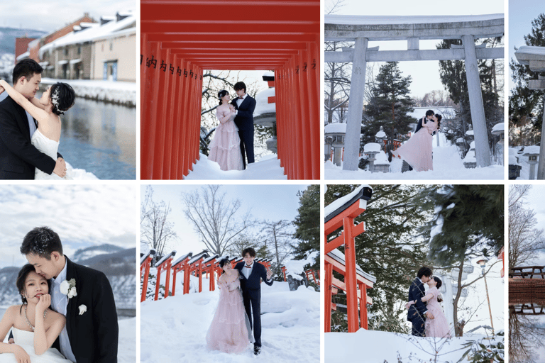 Hokkaido: Wedding Photo Tour with Snowy Landscapes & Styling