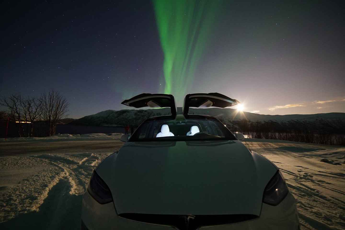 Tromsø: Northern Lights - Luxury TeslaX Electric Car