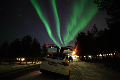 Tromsø: Aurora boreale - Auto elettrica di lusso TeslaX