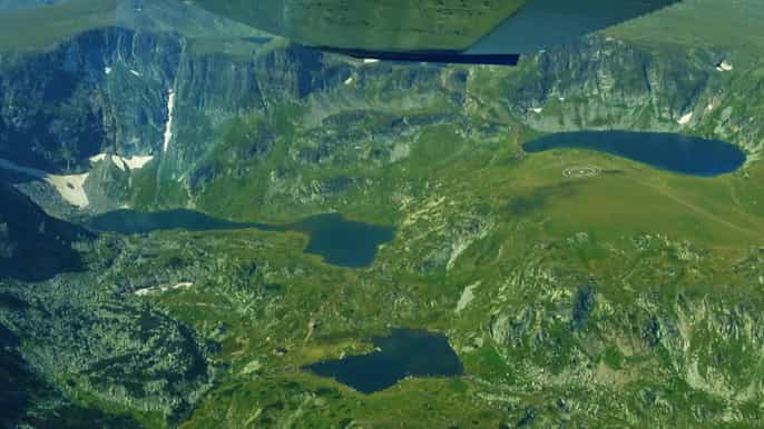 sofia panoramic flight around the seven rila lakes