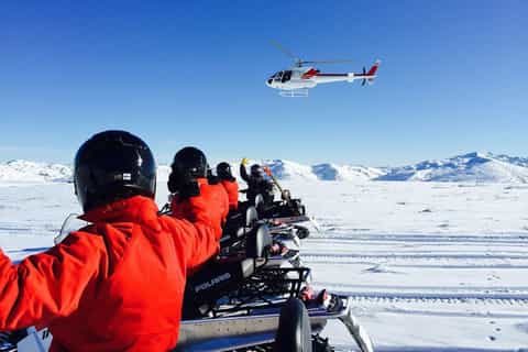 Queenstown: Snowmobiling Experience with Helicopter Flight