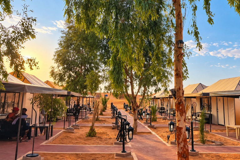 From Fes: 3-Day Merzouga Desert Tour to Marrakech Standard Desert Camp Experience (Shared Facilities)