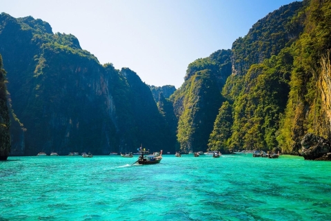 Koh Phi Phi: Island Hopping i Snorkeling Tour łodzią motorowąKoh Phi Phi: Island Hopping i nurkowanie z rurką łodzią motorową