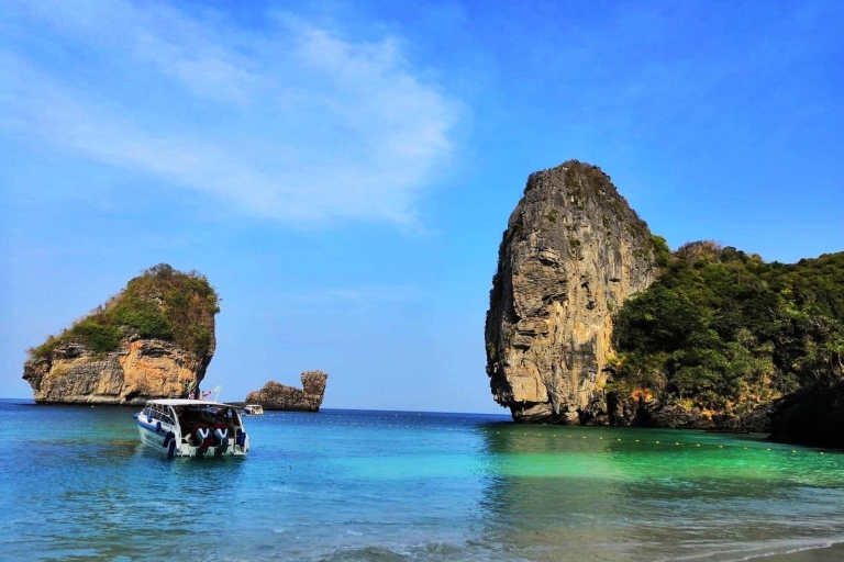 Koh Phi Phi : excursion en bateau rapide sur les îles et plongée en apnéeKoh Phi Phi : excursion sur l'île et snorkeling en bateau
