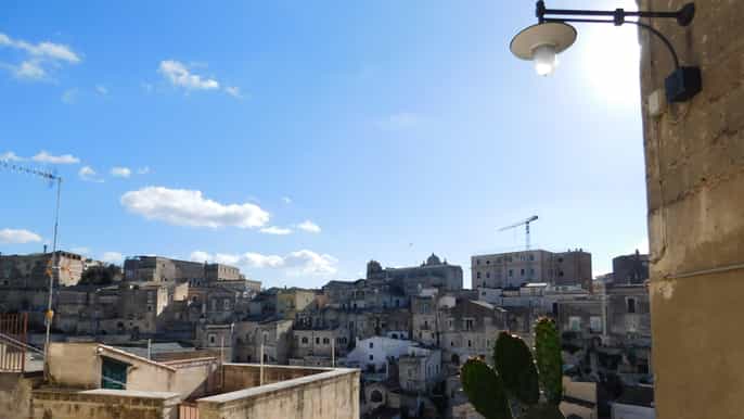 walking tour of matera at sunset