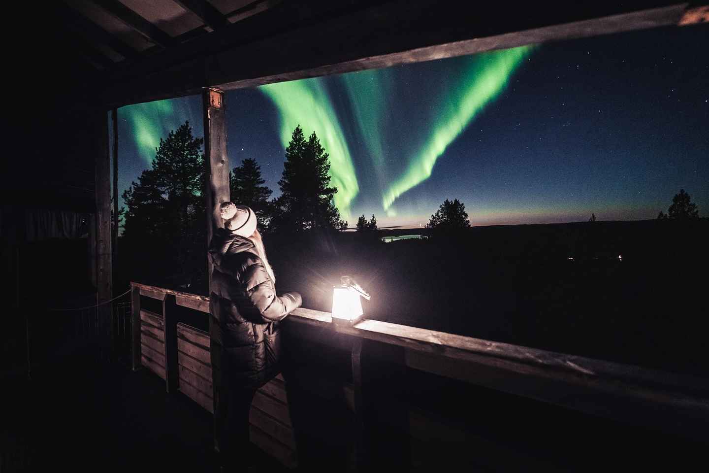 Rovaniemi: Snowy Forest Night Hike with Northern Lights