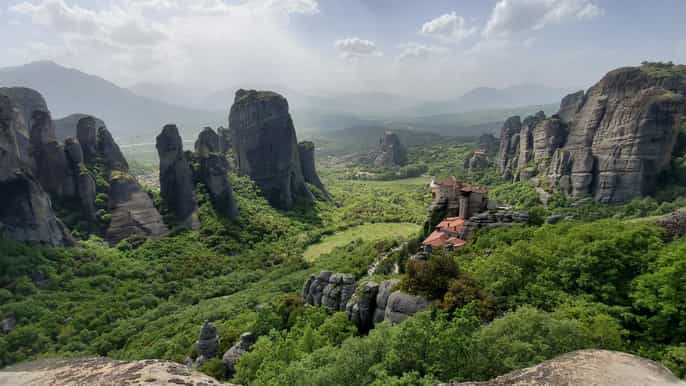athens meteora independent train trip and monastery tour