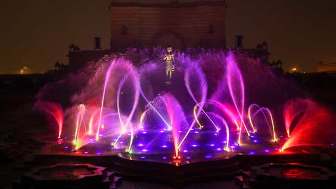 akshardham exposição show de luz e Água com transfers