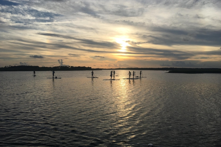 Charleston: Folly Beach Stand Up Paddleboard Dolphin SafariSafari z delfinami na desce do wiosłowania o zachodzie słońca