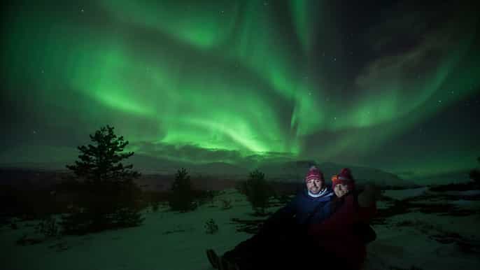 tromsø jagt nordlyset i en lille gruppe