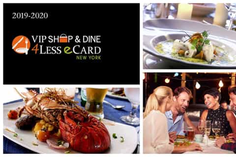 ニューヨーク：90日間のVIPショップとDine4Lessカード