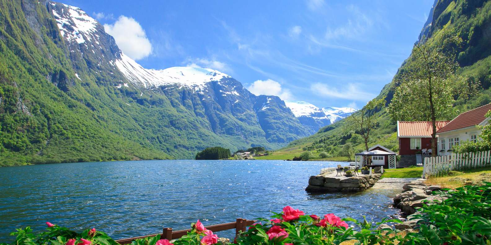 Bergen fjord cruise to Mostraumen — Osterfjord and waterfall — image 11