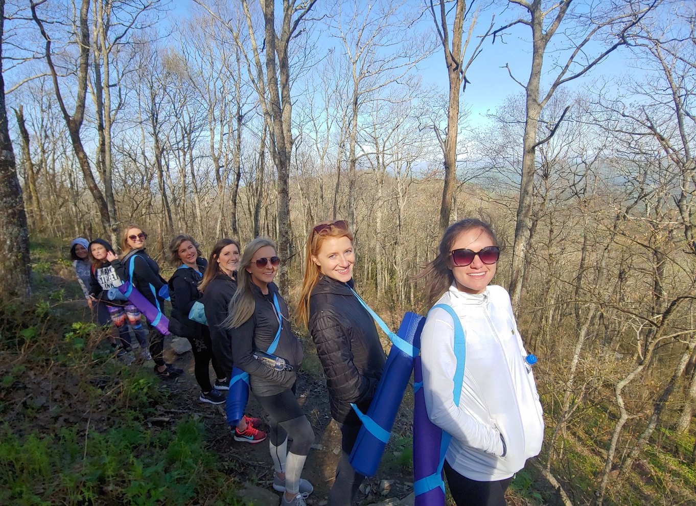 Asheville: Yoga på en vandretur i bjergene