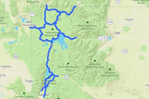 Yellowstone i Grand Teton | Samodzielna wycieczka audio z przewodnikiem