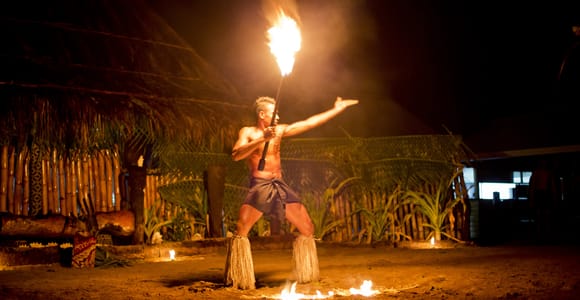 Fiji: Sunset River Cruise & Island Fire Dance Experience