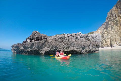 From Lisbon: Arrabida Park Small Group Kayak TourTour with Transportation from Lisbon