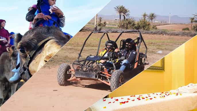 marrakech halfday tour with buggy ride camel ride and spa