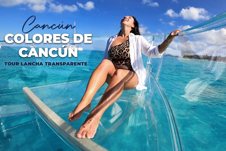 Cancún: Transparent Boat Tour