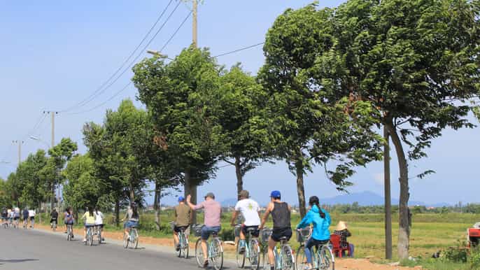 from hoi an ecolife tour by bicycle to cam kim island
