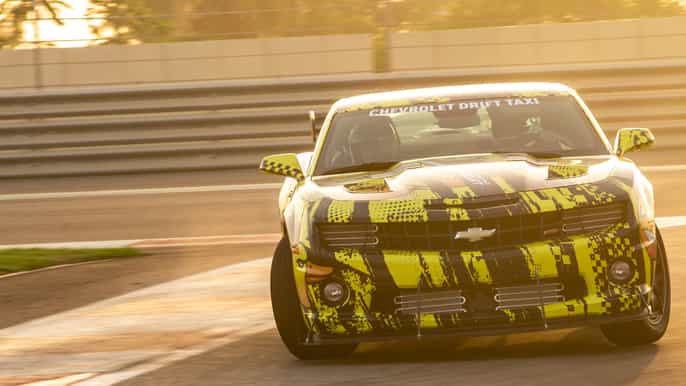 abu dhabi yas drift taxi passenger experience