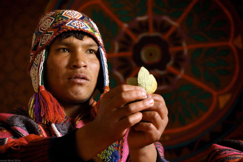 Lê as folhas de coca: Cerimónia ancestral Inca