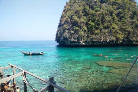 from phi phi fullday sunset long tail boat tour