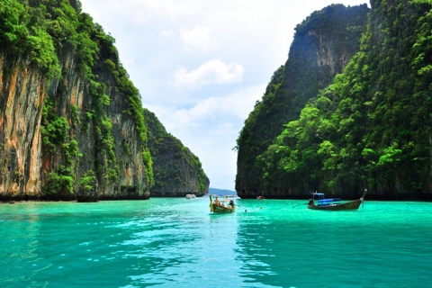 From Phi Phi: Full-Day Sunset Long Tail Boat Tour Full-Day Sunset Long Tail Boat Shared Tour