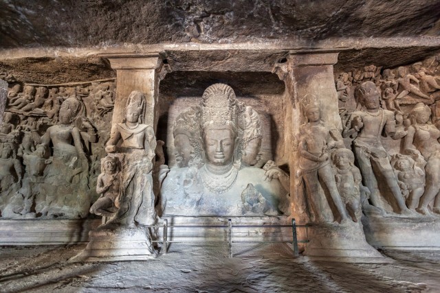 Visit Elephanta Caves Private Half-Day Tour from Mumbai in Mumbai