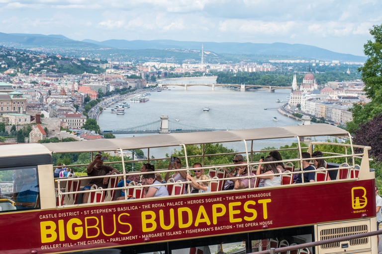 Budapest: Tour turistico Hop-On Hop-Off con il Big BusAutobus Hop-On Hop-Off per 2 giorni, crociera fluviale e tour a piedi guidato