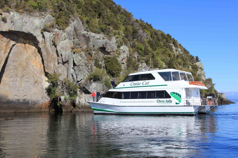 Lake Taupo: Maori-rotstekeningen 10.30 uur Cruise van 1,5 uurCruise zonder visdemonstratie