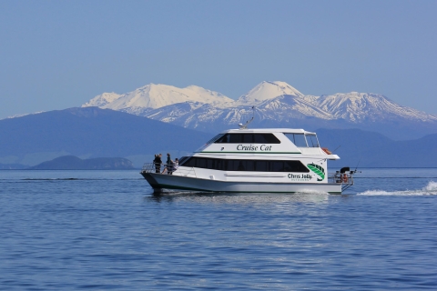 Lake Taupo: Maori Rock Carvings 10.30 AM 1.5-Hour Cruise Cruise with Fishing Demonstration