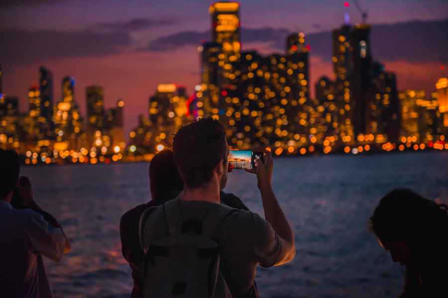 Chicago: 90-minütige Fluss- und Seeufer-Kreuzfahrt bei Nacht