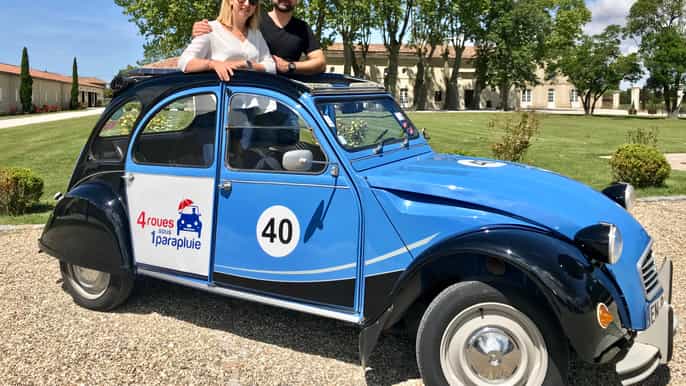bordeaux citroën 2cv private halfday wine tour