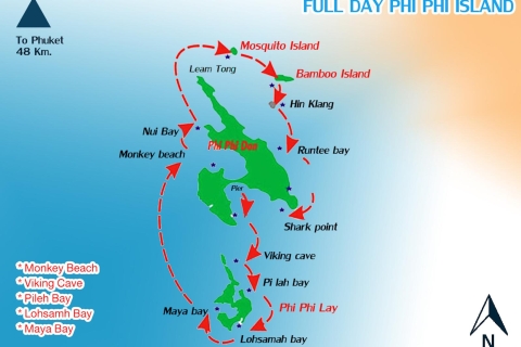 Vanaf Phi Phi: dagtocht met langstaartboot en zonsondergangGedeelde dagtour met langstaartboot bij zonsondergang