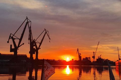 Gdańsk: Rejs o zachodzie słońca zabytkową polską łodzią