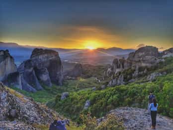 Excursão nocturna a Meteora com um pôr do sol de cortar a respiração