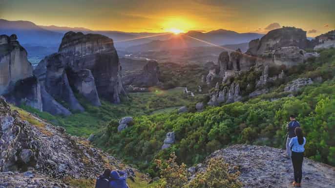 meteora evening tour avec vue à couper le souffle sur le coucher du soleil