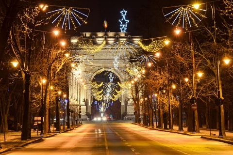 Bucarest: visite en soirée de deux heures en voiture