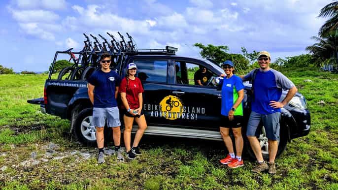 barbados northern cliffs and canefields hike and ebike tour