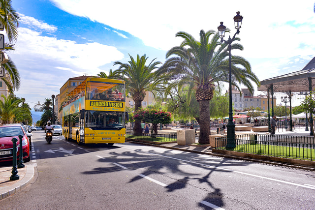 Visit Ajaccio Town Highlights and Coast Open-Top Bus Tour in Corsica