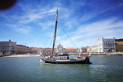 Lisbon: Tagus River Sunset Cruise in a Traditional Vessel River Tagus Sunset Cruise in Lisbon