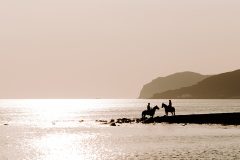 Santorini: paardrijden in vulkanisch landschap