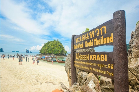 Krabi: privétour van een hele dag door 4 eilanden per longtailboot