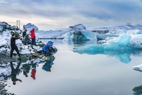 Depuis Reykjavik : côte sud et lagune glaciaire Jökulsárlón