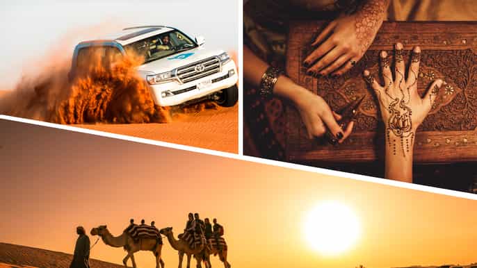 abu dhabi desert safari con quads camellos y barbacoas