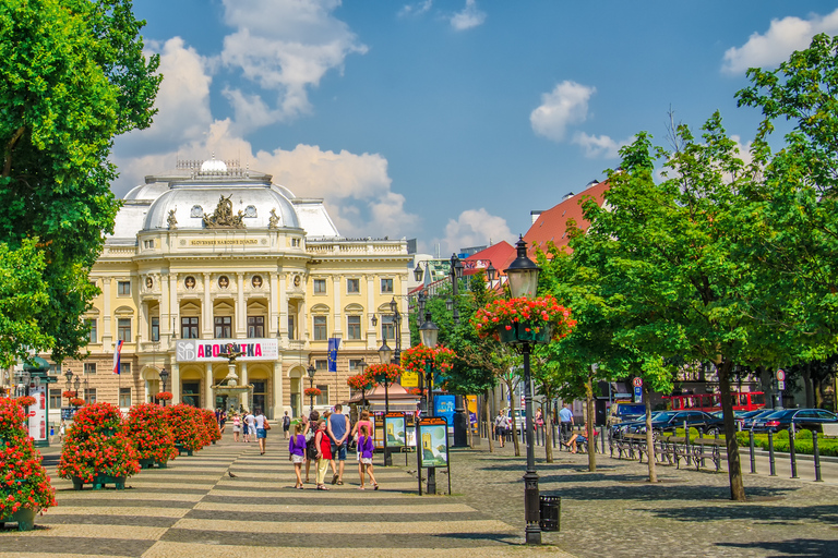 Vanuit Wenen: Stadsrondleiding door Bratislava met eetoptiesTour met lunch en bierproeverij: Engels of Duits