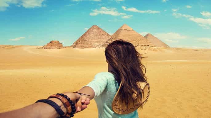 the grand egyptian museum and giza pyramids with transfer