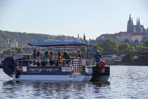 Prague: Beer, Wine, or Prosecco Cycle-Boat Experience